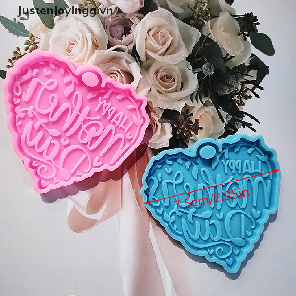 Khuôn Silicone Làm Móc Khóa Hình Chữ Happy Mother Days