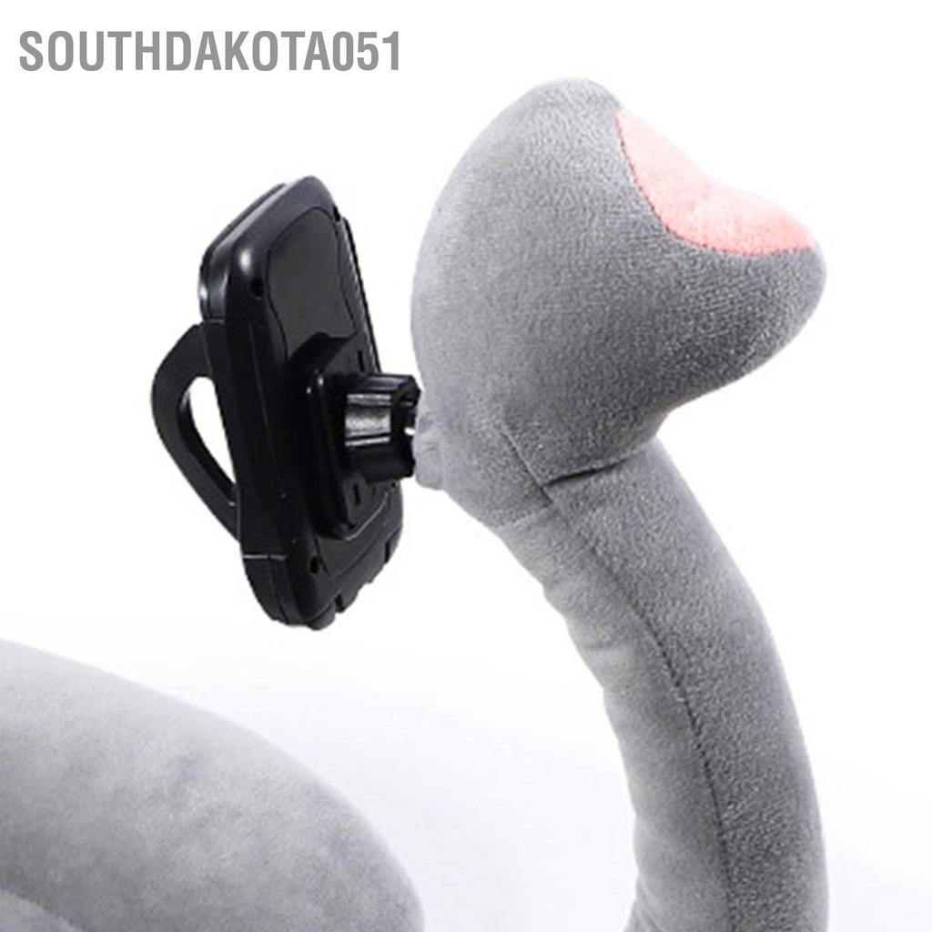 Southdakota051 Đệm cổ Giá đỡ điện thoại Đa góc Hỗ trợ Linh hoạt Hình động vật dễ thương sang trọng
