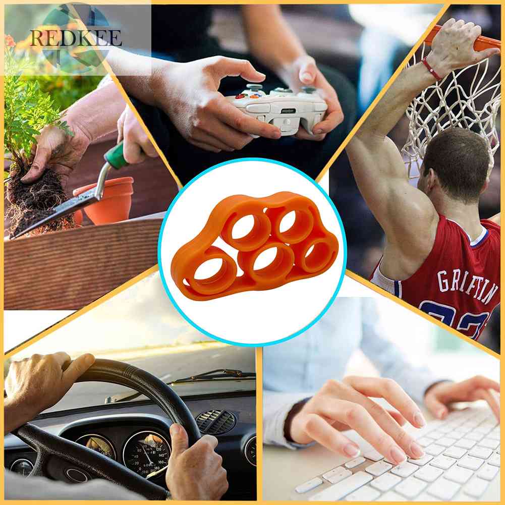 Dụng Cụ Nới Rộng Ngón Tay 5 Ngón Bằng Silicone Di Động Hỗ Trợ Luyện Tập Gym