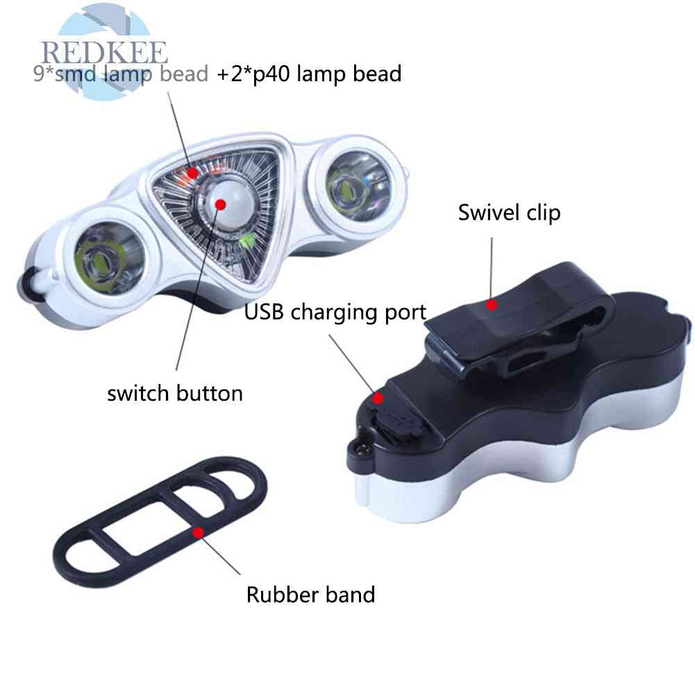 Đèn LED Cảnh Báo An Toàn Chống Nước Gắn Đuôi Xe Đạp