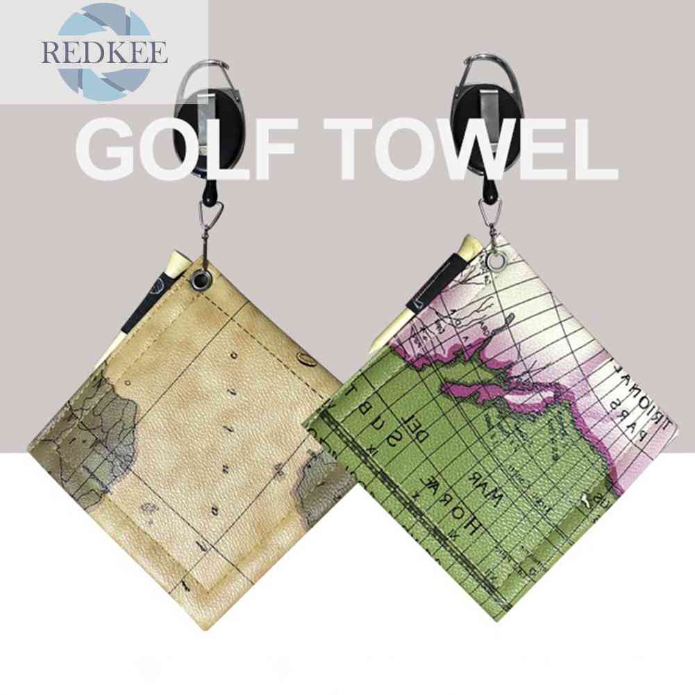 Khăn Lau Chùi Vệ Sinh Bóng Golf Hình Vuông Bằng PU