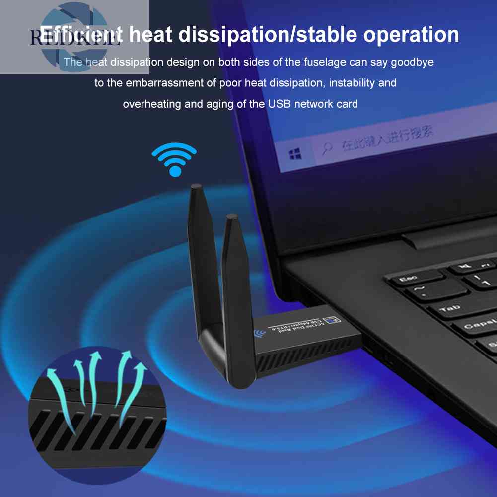 Thẻ Mạng Không Dây 1300M USB3.0 2.4GHz 5GHz Băng Tần Kép