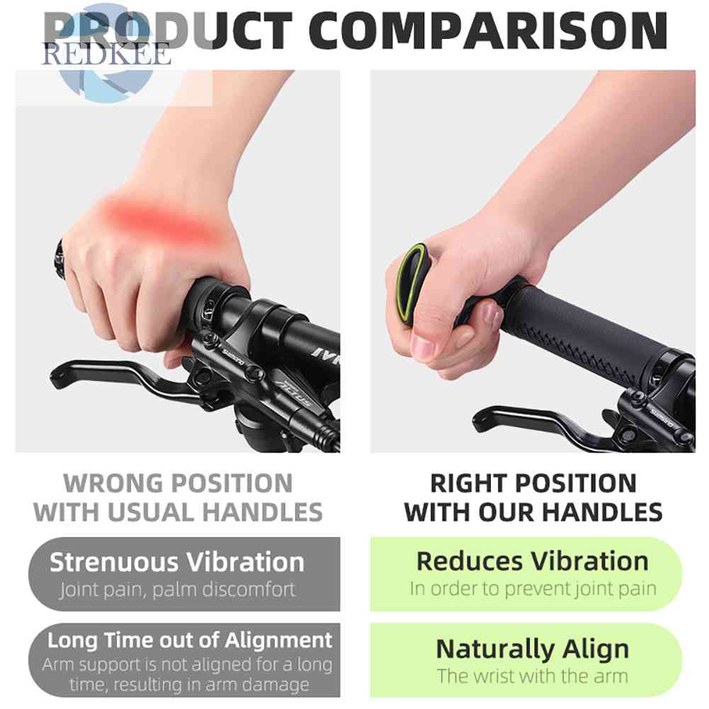 Tay Cầm Xe Đạp Màu Đen Cho Hầu Hết Các Loại Xe MTB