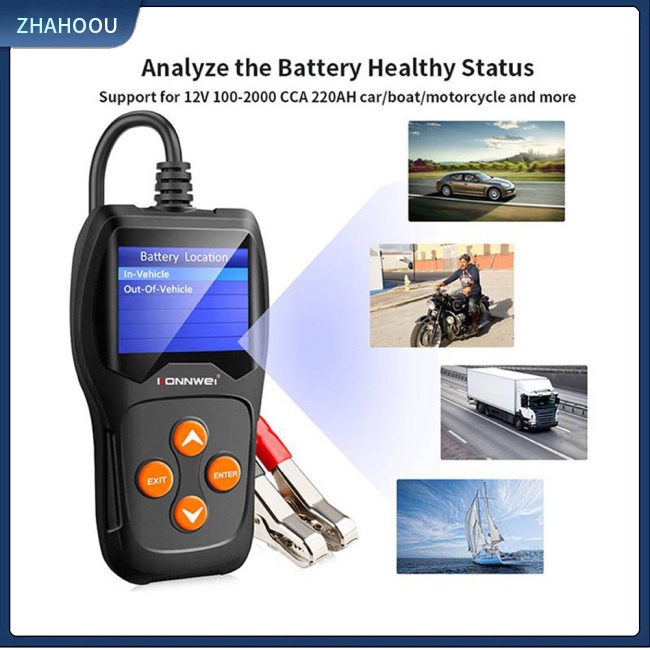 ☃Phụ Kiện Trang Trí Nhà Cửa Độc Đáo Sáng Tạo☃ Thiết Bị Kiểm Tra Pin 12v Kw600 Chuyên Dụng Cho Xe Hơi