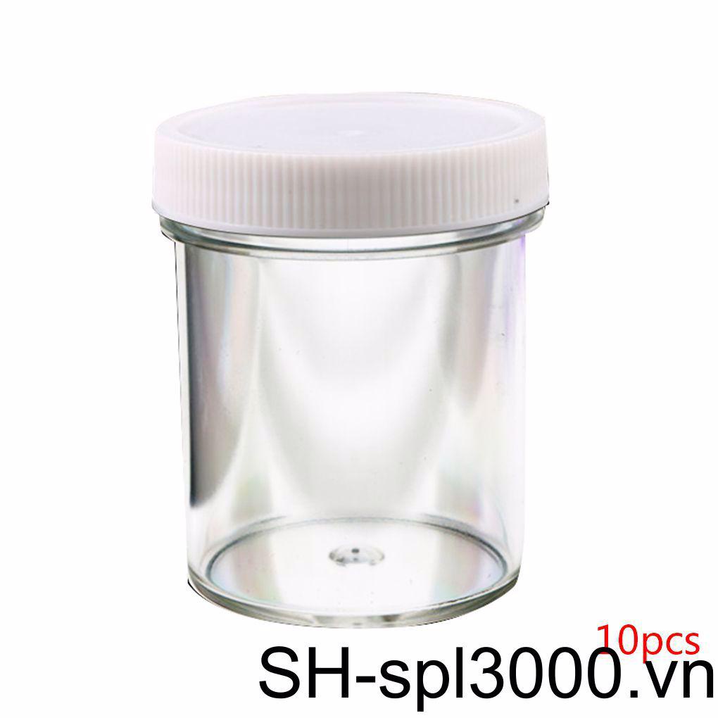 Set 10 / 10 Hũ Nhựa Rỗng Trong Suốt Có Nắp Đậy Đựng Mỹ Phẩm DIY