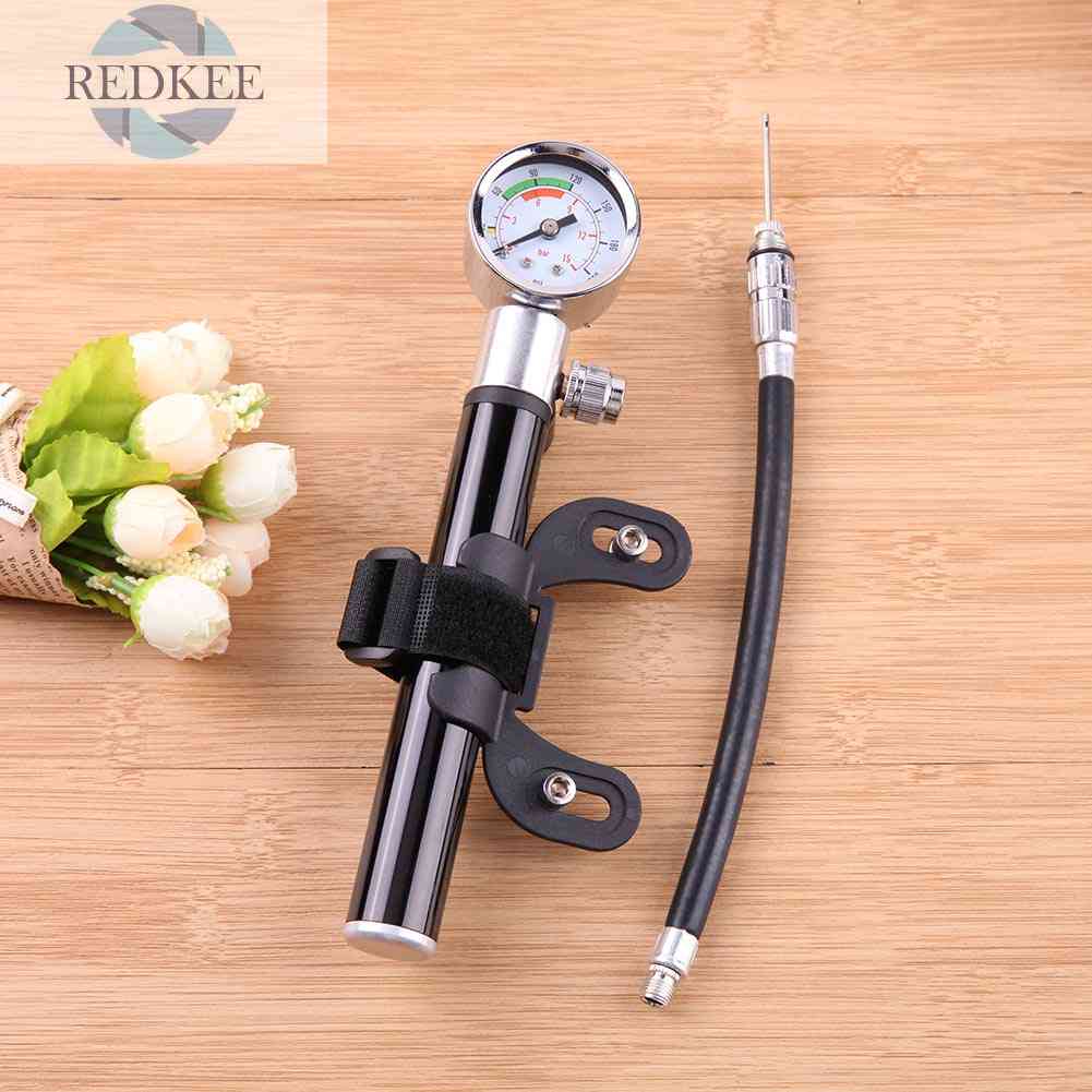 Ống Bơm Xe Đạp Áp Suất Cao Có Đồng Hồ Đo Tiện Lợi