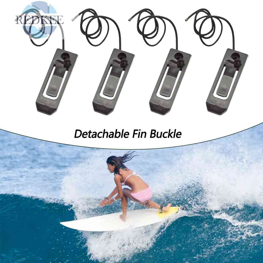 Set 4 Khóa Kẹp Vây Cá Dùng Cho Ván Lướt Sóng Bãi Biển
