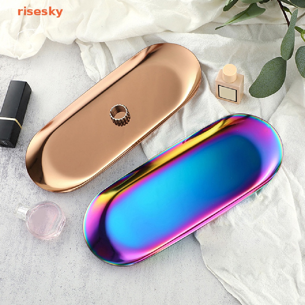 Khay Đựng Trái Cây / Bánh Kẹo / Thức Ăn Tráng Miệng Bằng Thép Không Gỉ Màu Vàng Kim