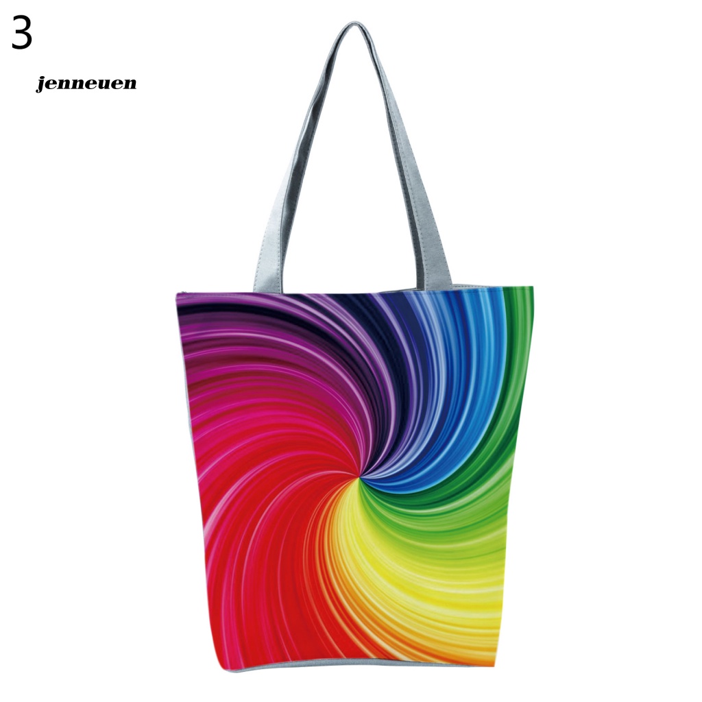 Túi Mua Sắm Siêu Nhẹ In Họa Tiết Nhiều Màu Độc Đáo Chống Mài Mòn Thời Trang Cho Nữ