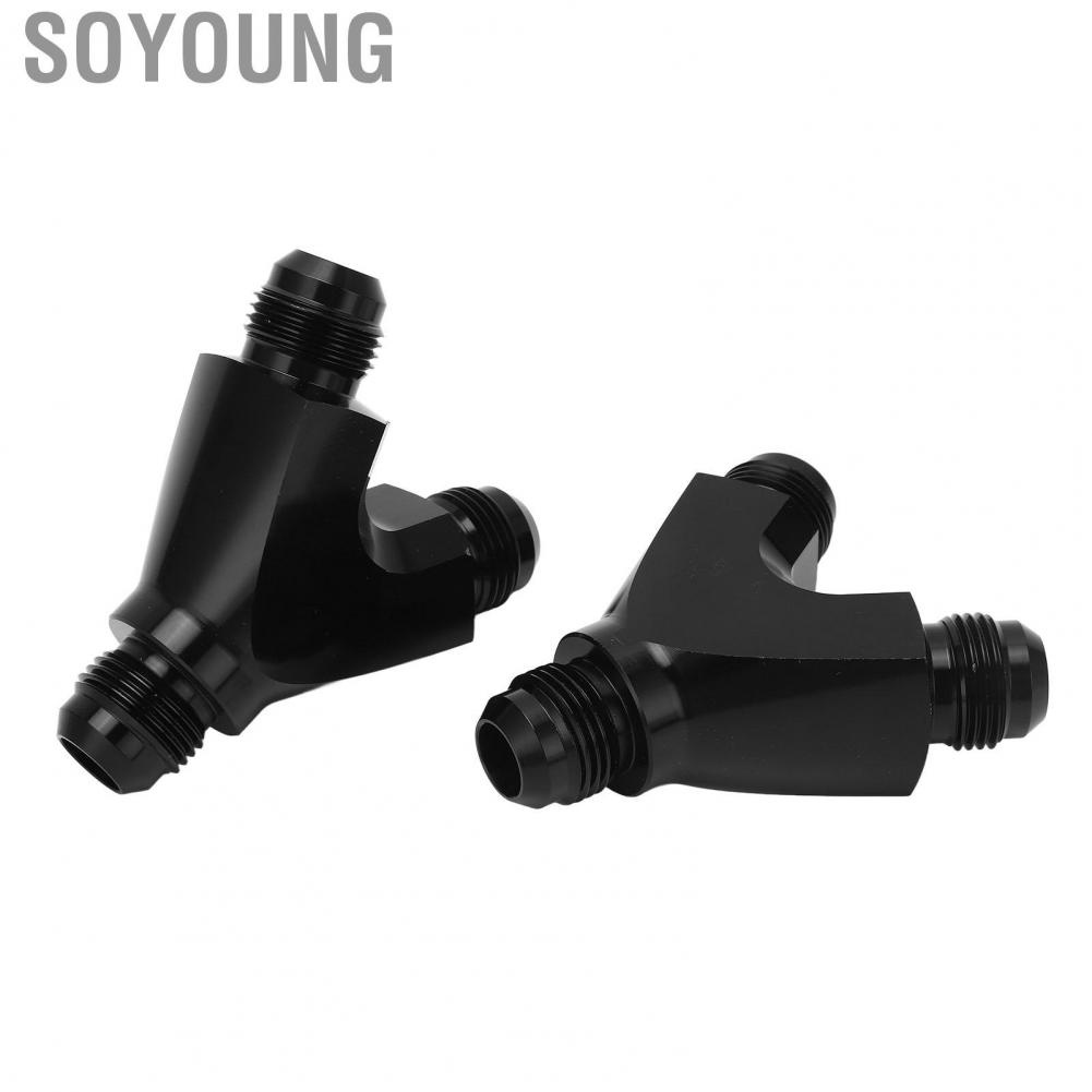 Soyoung Fitting Junction Coupler Adapter Less Flow Obstruction 10AN To Y Block Leakage Proof for Fuel System