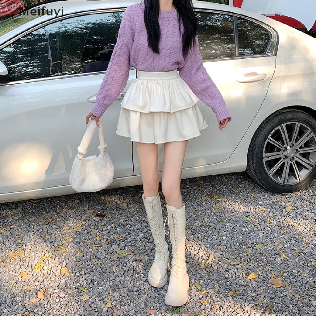 [Meifuyi] Chân Váy Xếp Ly Mini Thanh Lịch Dễ Phối Đồ Thời Trang Mùa Hè Cho Nữ