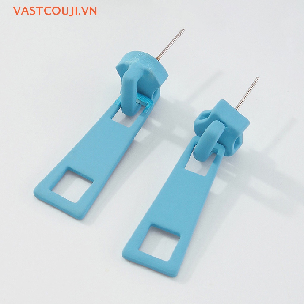 Khuyên Tai Hình Học Khóa Kéo Thời Trang Cho Nữ