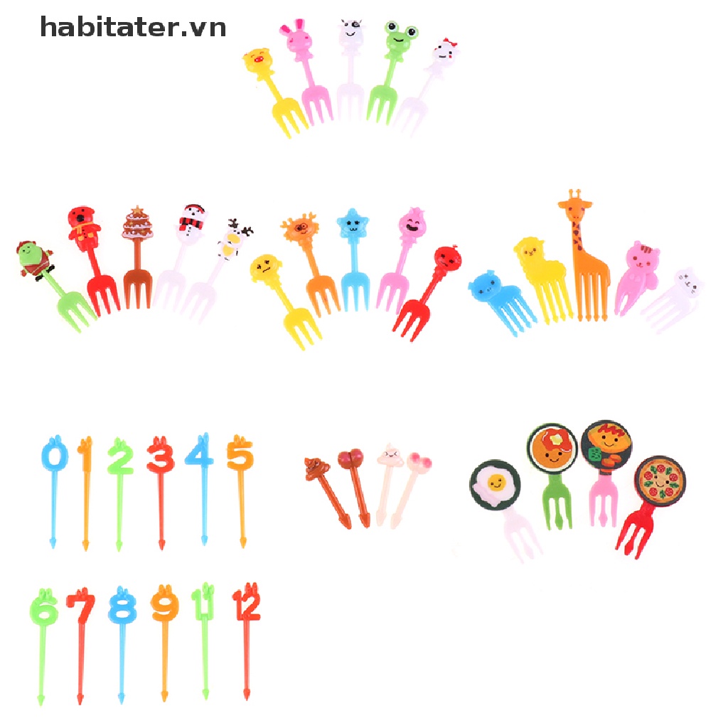 Set 8 / 10 / 24 Nĩa Ăn Trái Cây Mini Bằng Thép Không Gỉ