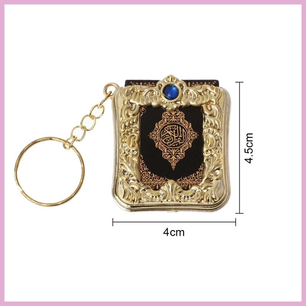 Quran Móc Chìa Khóa / Túi Xách / Móc Khóa Mini Họa Tiết Lấp Lánh Phong Cách Quran Vintage