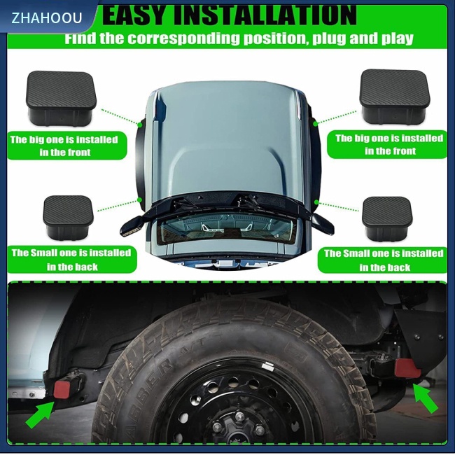 ☃Nhà Cửa☃ Set 4 Phụ Kiện Cầu Trước / Sau Chuyên Dụng Cho Xe Hơi Ford Bronco 2021 2022 2 / 4