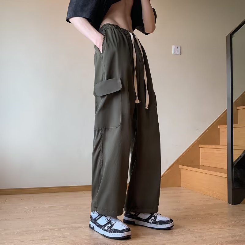Quần Dài Ống Rộng Phong Cách Đường Phố Mỹ Thời Trang Mùa Hè Cho Nam