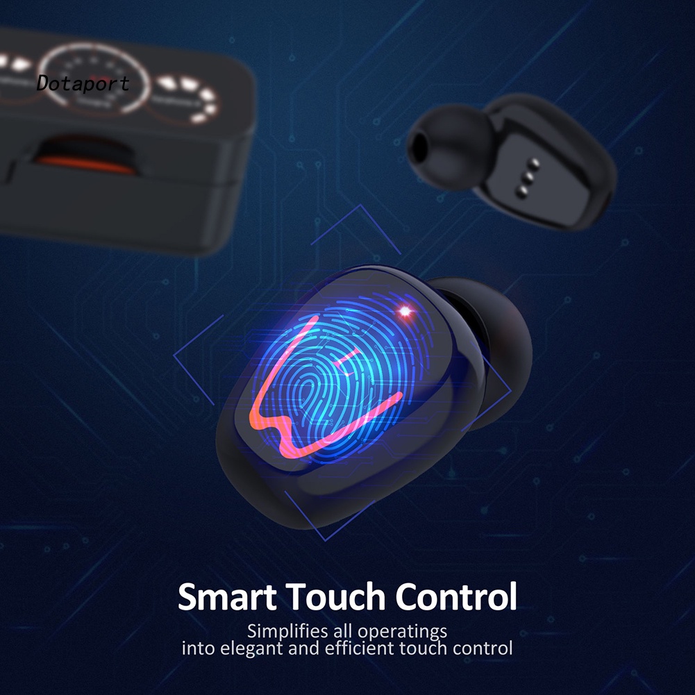 Tai Nghe Bluetooth Không Dây KDDT- V1 V5.0 Có Đèn LED Hiển Thị Nguồn Điện