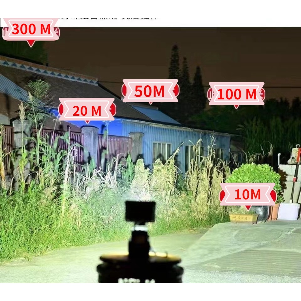 Đèn Pin LED 18V Kèm Sạc USB Tiện Dụng Dùng Ngoài Trời