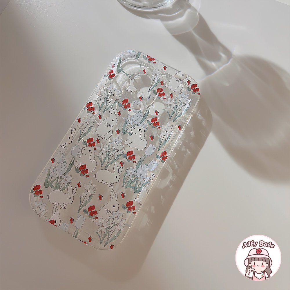 Ốp Điện Thoại TPU Mềm Chống Bụi Hình Thỏ Và Hoa Mận Cho IPhone 14 Pro Max 13 12 11 Pro Max X XS Max