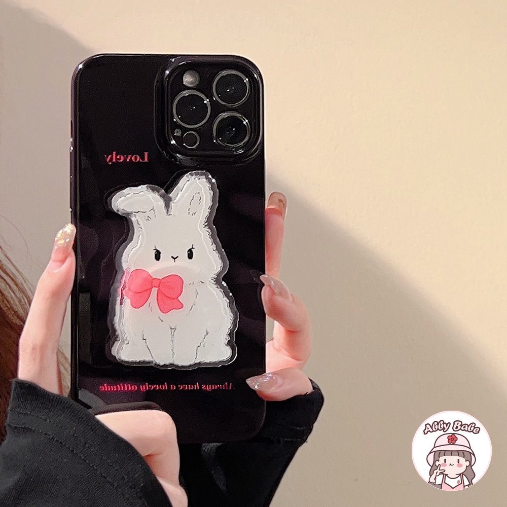 Ốp Điện Thoại TPU Mềm Nhám Chống Bụi Bẩn In Chữ + Nơ + Giá Đỡ Cho IPhone 14 Pro Max 13 12 11 Pro Max X XS Max