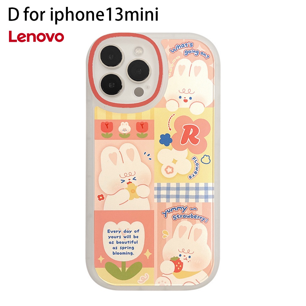 Ốp Điện Thoại TPU Dẻo Họa Tiết Hoạt Hình Chú Thỏ &amp; Hoa Hướng Dương Dễ Thương Chống Rơi / Trầy / Sốc Cho iPhone 13 / Mini / Pro