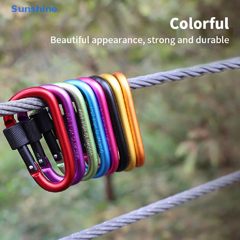 Móc Khóa carabiner Hình Chữ D Bằng Hợp Kim Nhôm Đa Năng Tiện Dụng