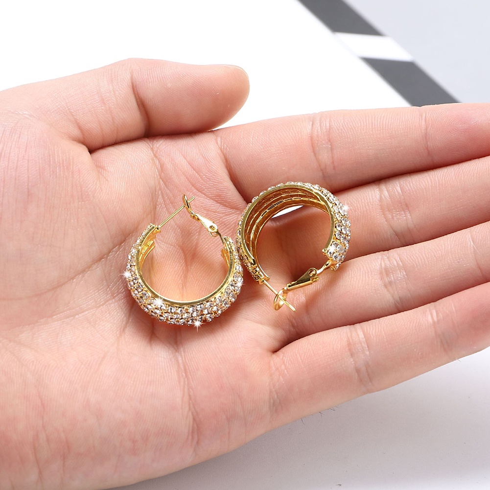 Đôi Khuyên Tai ĐíNh Kim Cương Giả NhiềU MàU ThờI Trang Cho Nữ