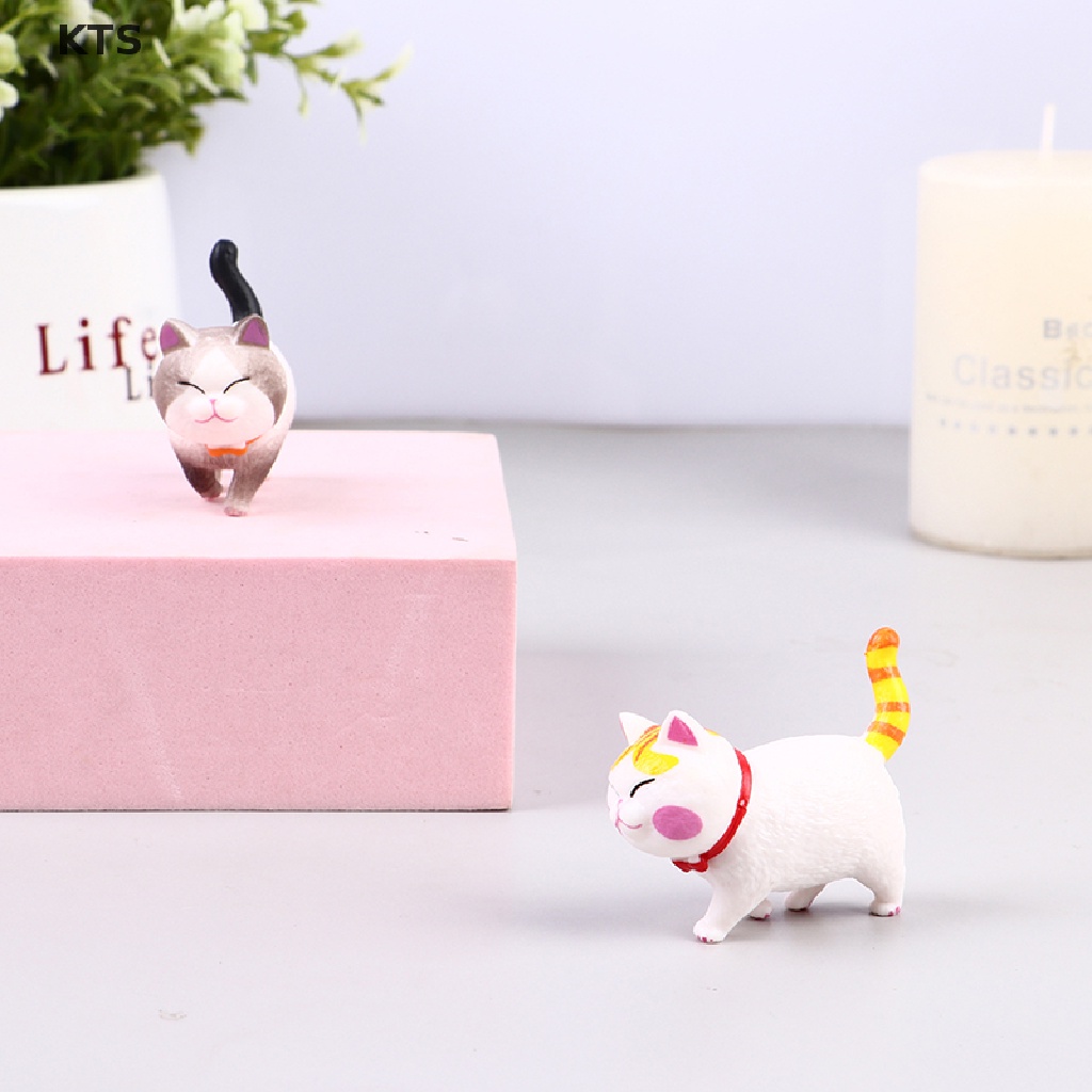 Set 9 Mô Hình Mèo Bằng Nhựa 5cm Dễ Thương Dùng Để Trang Trí