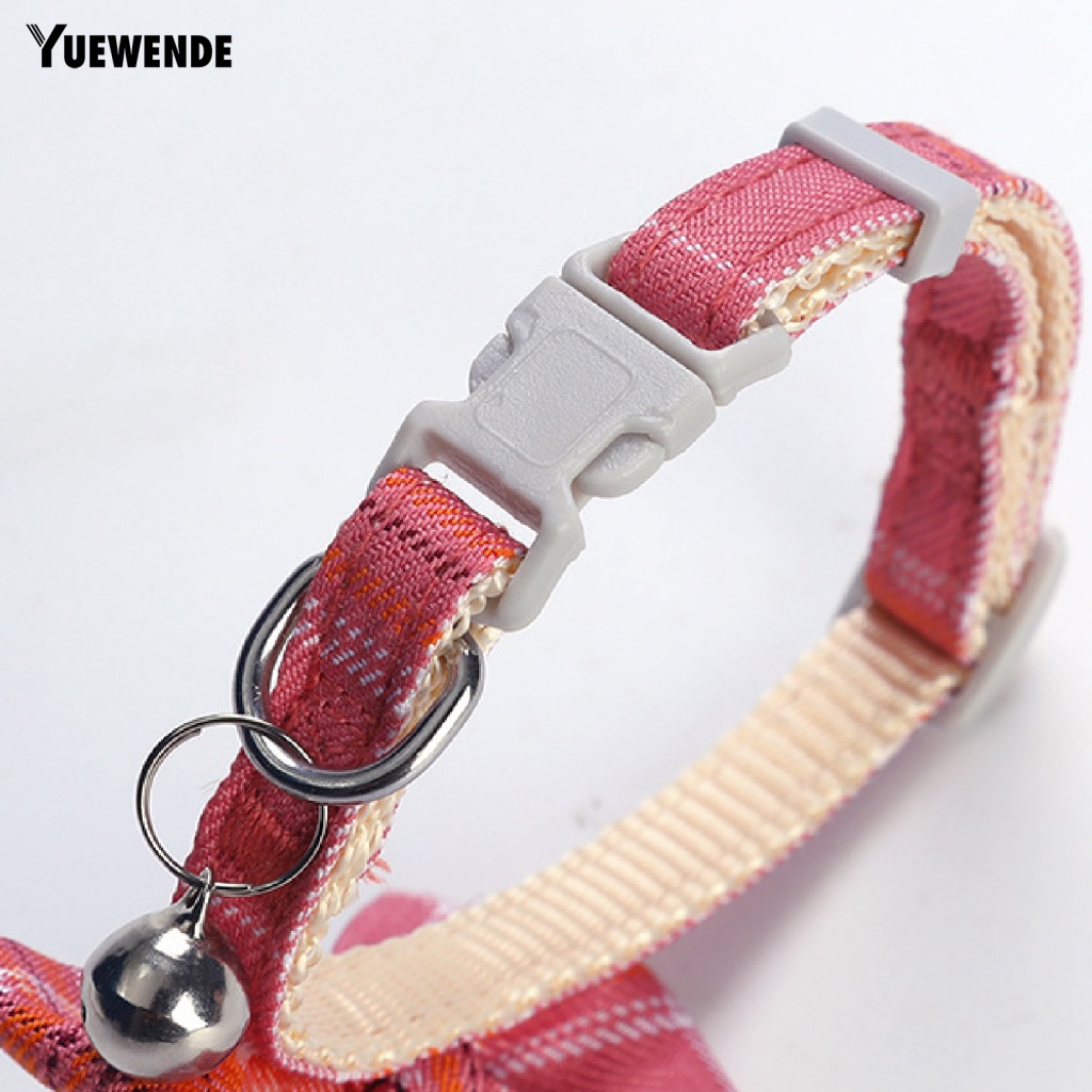 Vòng Cổ Gắn Chuông Họa Tiết Sọc Caro Cho Thú Cưng