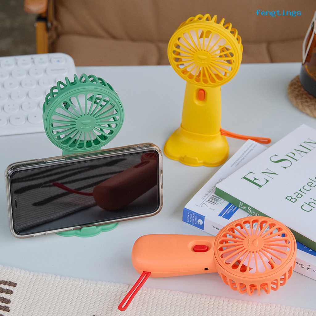 1 Bộ Quạt Làm Mát Cầm Tay / Đế Mềm Có Thể Điều Chỉnh Và Sạc Lại Kèm Dây Đeo Tiện Dụng
