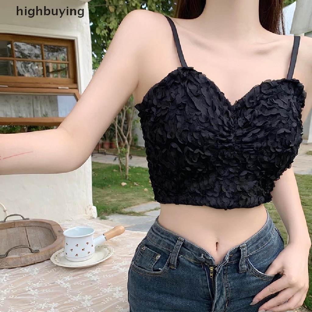 Áo Lửng Hai Dây Phối Ren Quyến Rũ Dành Cho Nữ