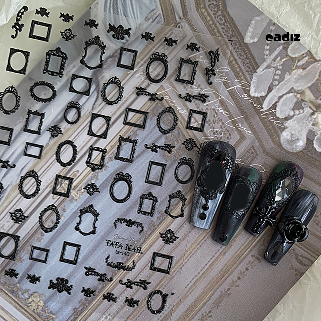 Miếng Dán Khung Ảnh Tự Dính Không Phai Mềm Mại Phong Cách Nhật Bản Retro Trang Trí Móng Tay DIY