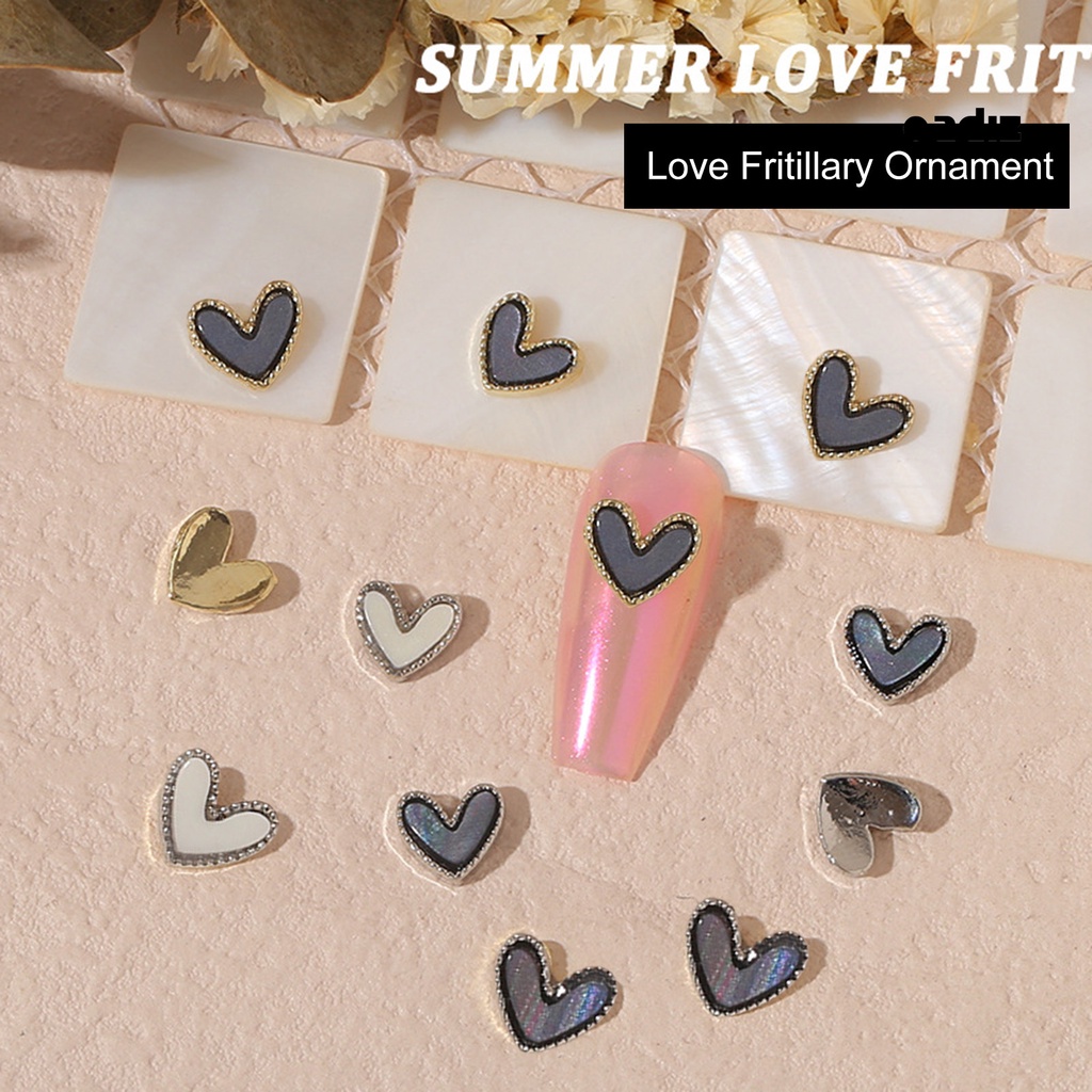 Set 10 Phụ Kiện Trang Trí Móng Tay Nghệ Thuật Bằng Hợp Kim Ba Chiều Độ Bóng Cao Hình Nơ Hoa Trà