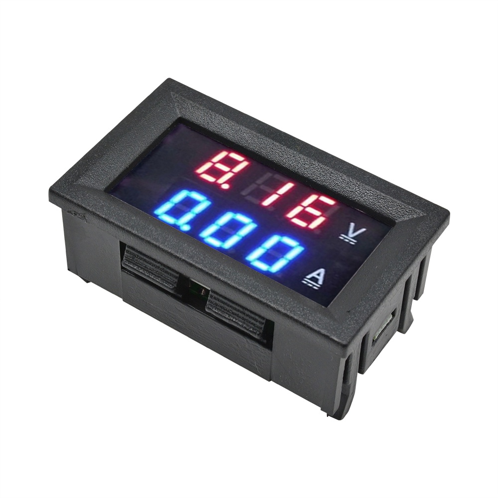 Vôn kế điện tử RIRIHI màn hình LED kép 3 / 4 Bit DC 100V 10A / 50A