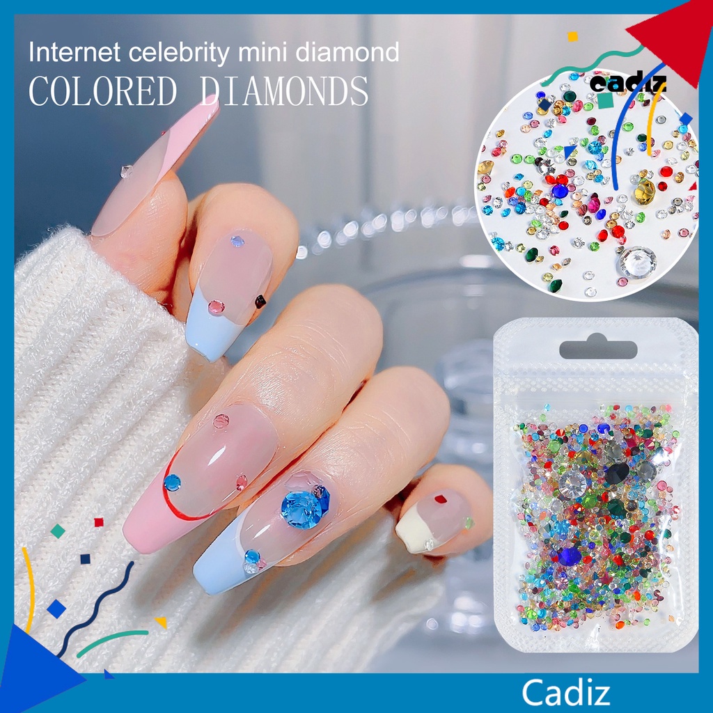 1 Túi Hạt Cườm Lấp Lánh Dùng Trang Trí Móng Tay Nghệ Thuật