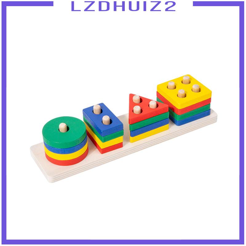 Đồ Chơi Khối Gỗ Phân Loại Nhiều Màu Sắc Dành Cho Trẻ Mẫu Giáo