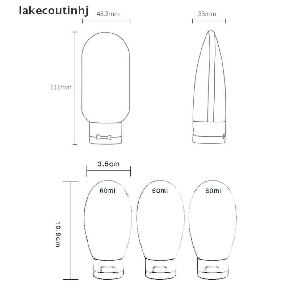 Bình Chiết Dầu Gội Sữa Tắm lakecou Tiện Dụng Khi Đi Du Lịch