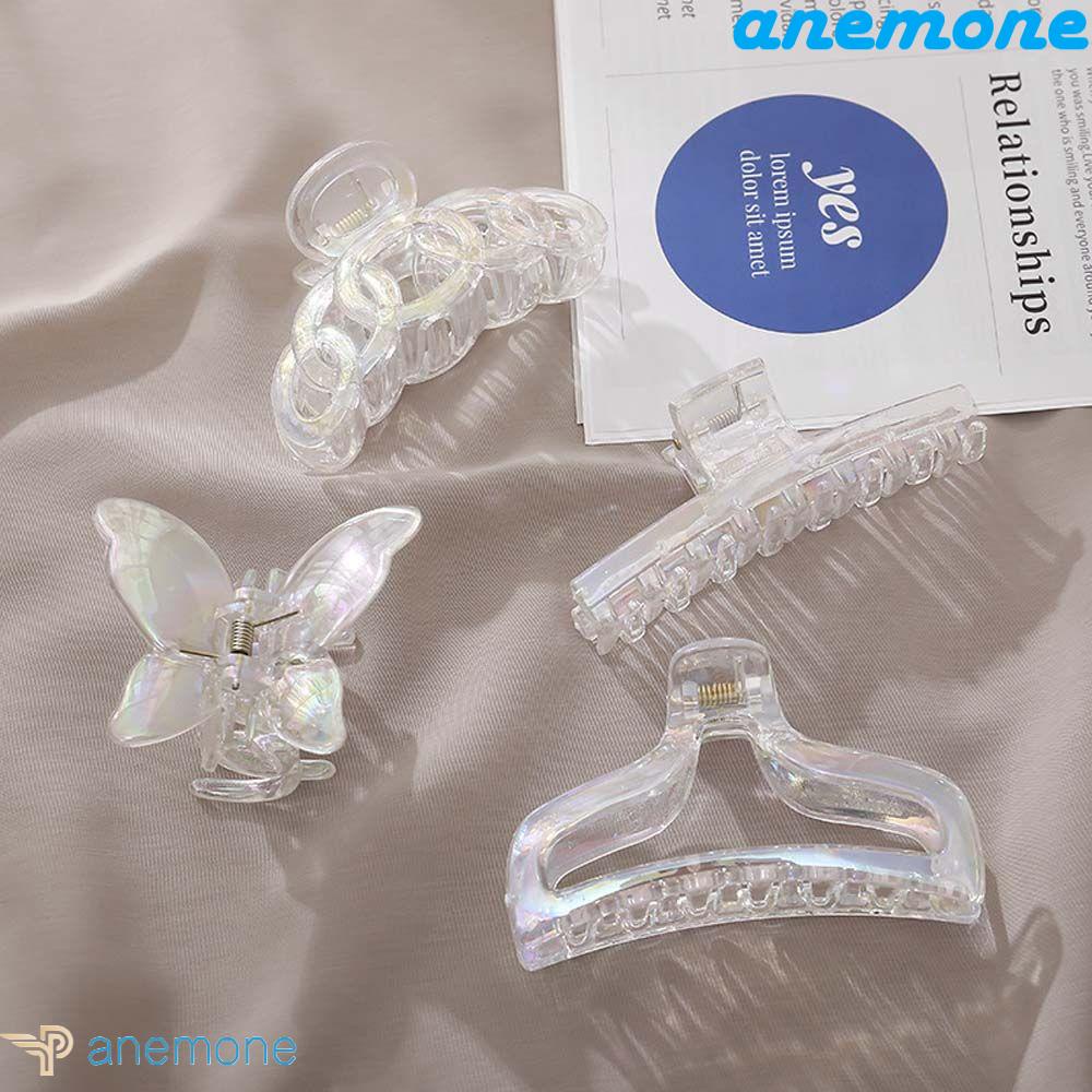 Kẹp tóc càng cua bằng acrylic trong suốt thiết kế hình học cho nữ