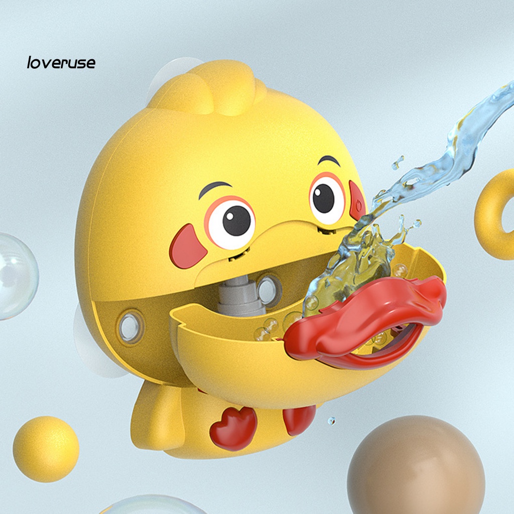 Đồ Chơi Thổi Bong Bóng Hình Vịt Hoạt Hình Đáng Yêu Cho Bé Khi Tắm