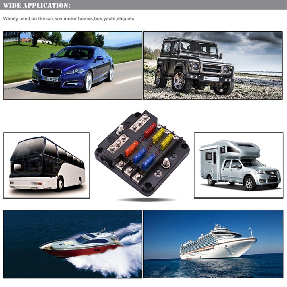 PATH Hộp Giá Đỡ Cầu Chì 6 Chiều 12V / 32V Có Đèn LED