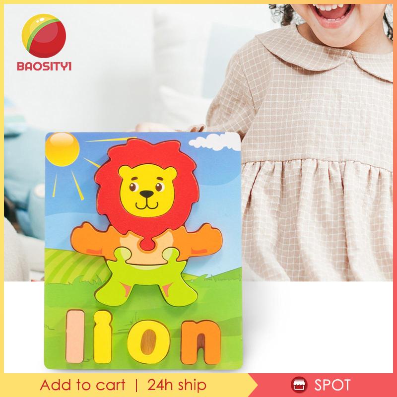 [Baosity1] Đồ Chơi Xếp Hình 3D Bằng Gỗ In Chữ Cái Cho Trẻ Mẫu Giáo