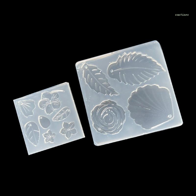 Khuôn Silicone Làm Mặt Trang Sức Hình Hoa Lá DIY