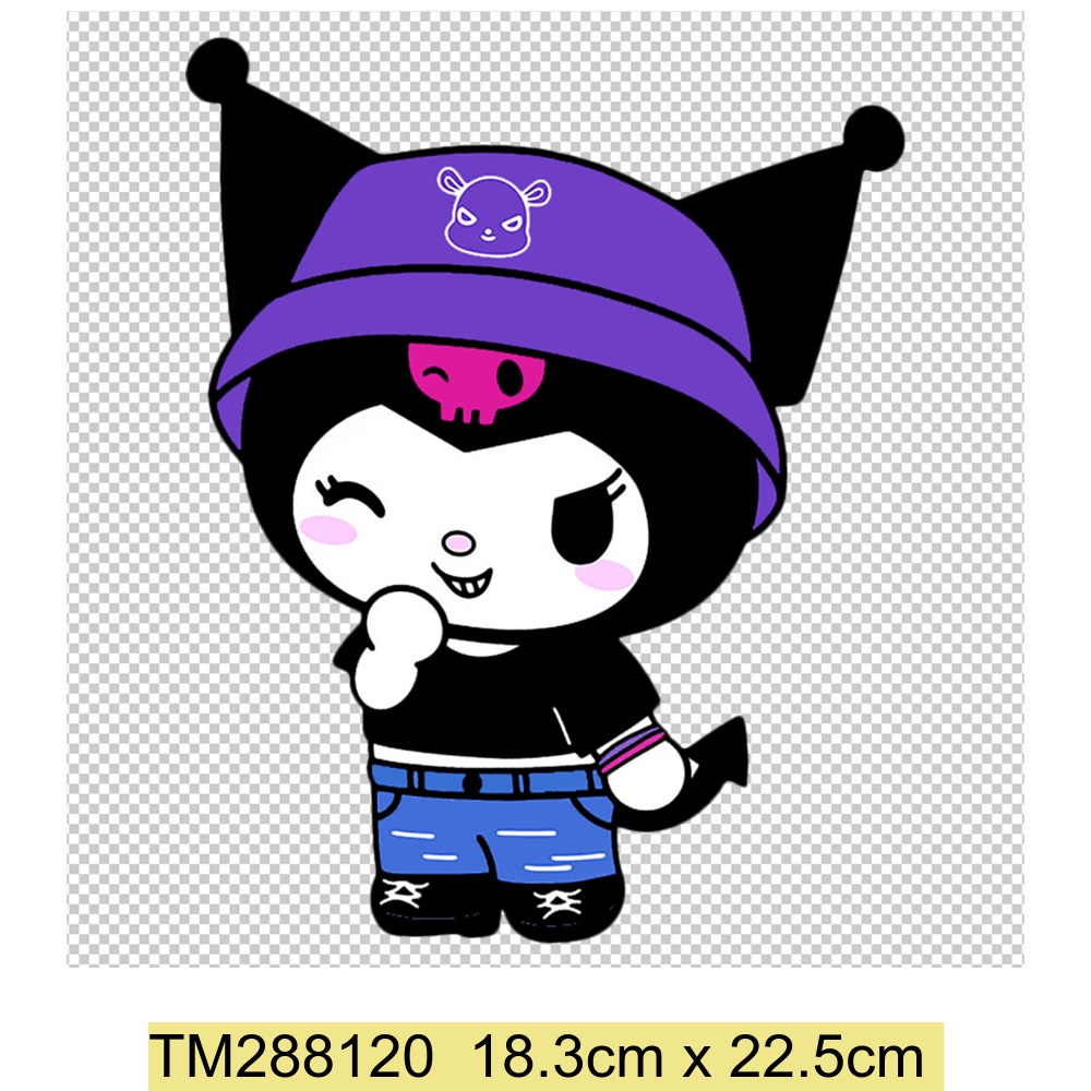 Kuromi Cinnamoroll Sắt Trên Miếng Dán Vinyl Truyền Nhiệt Dán Có Thể Giặt Sắt Trên Miếng Dán Áo Quần Áo Quần Jean Kawaii Trang Trí