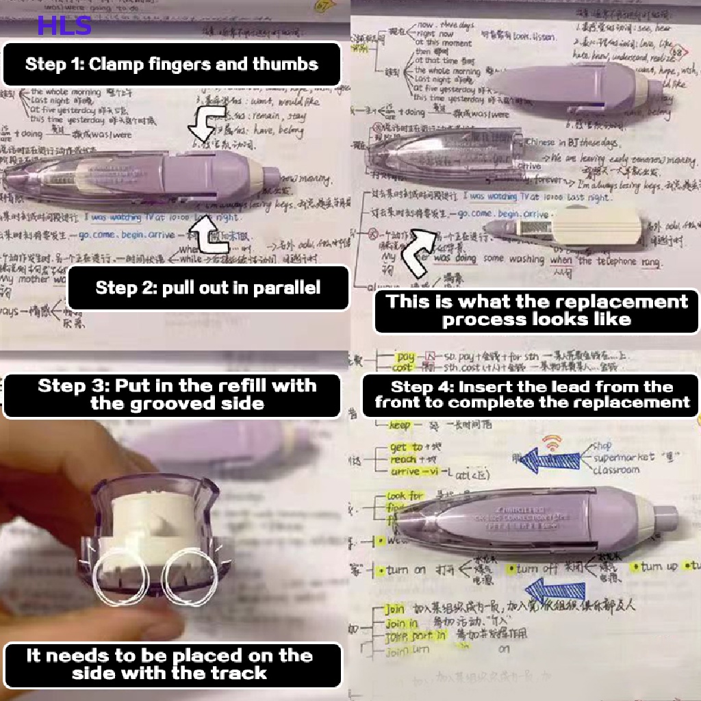 [HLS] Bút Xóa Dạng Nhấn Màu Trắng Có Thể Thay Thế Cho Văn Phòng Trường Học