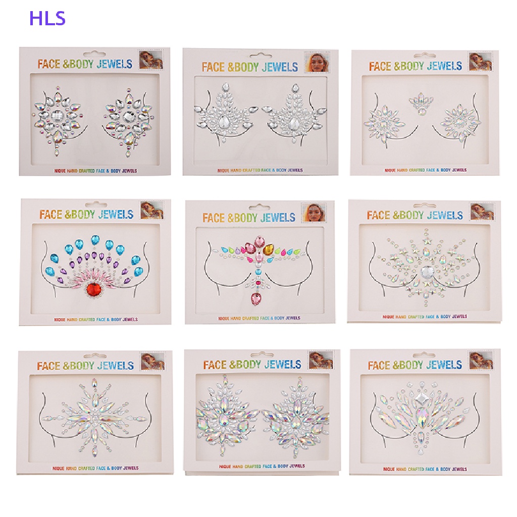 Miếng Dán Ngực Bằng Acrylic Pha Lê Nhiều Màu Thoáng Khí Độc Đáo