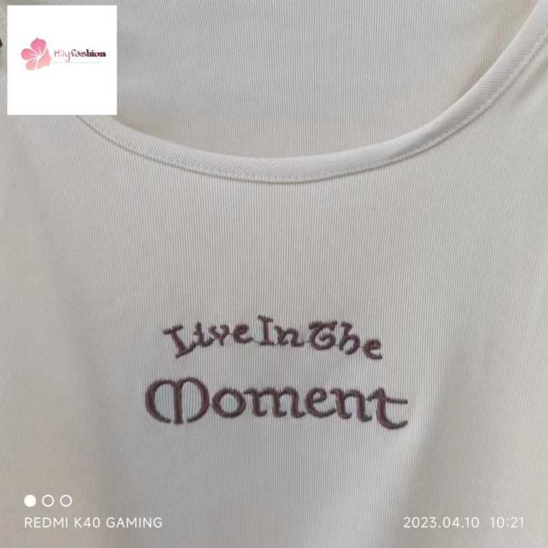 Áo Hai Dây Mỏng Vừa Vặn Mùa Hè Thêu Chữ Phong Cách Mỹ Thiết Kế Mới Cho Nữ