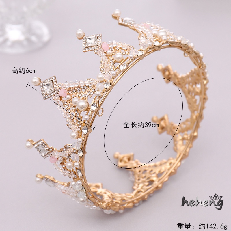 Vương Miện Cài Tóc Đính Kim Cương Giả Cho Cô Dâu