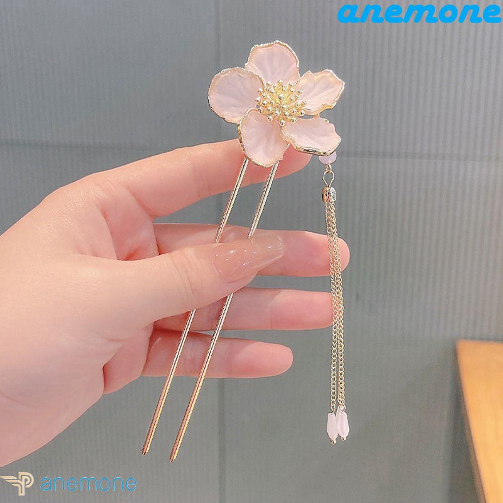 Trâm Cài Tóc Hình Chữ U Họa Tiết Hoa Phong Cách Trung Quốc Ngọt Ngào Dành Cho Nữ