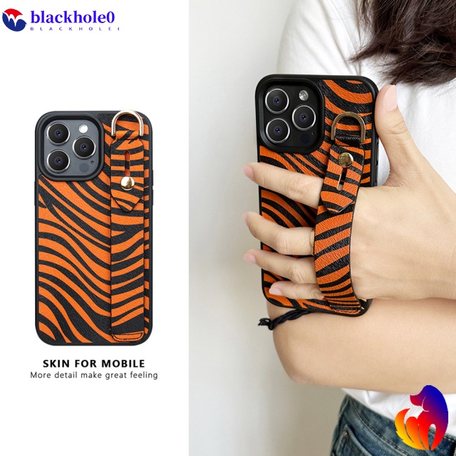 Ốp Điện Thoại Da Chống Sốc Có Quai Cầm Tay Kiêm Giá Đỡ Cho Iphone 12 13 14 Series