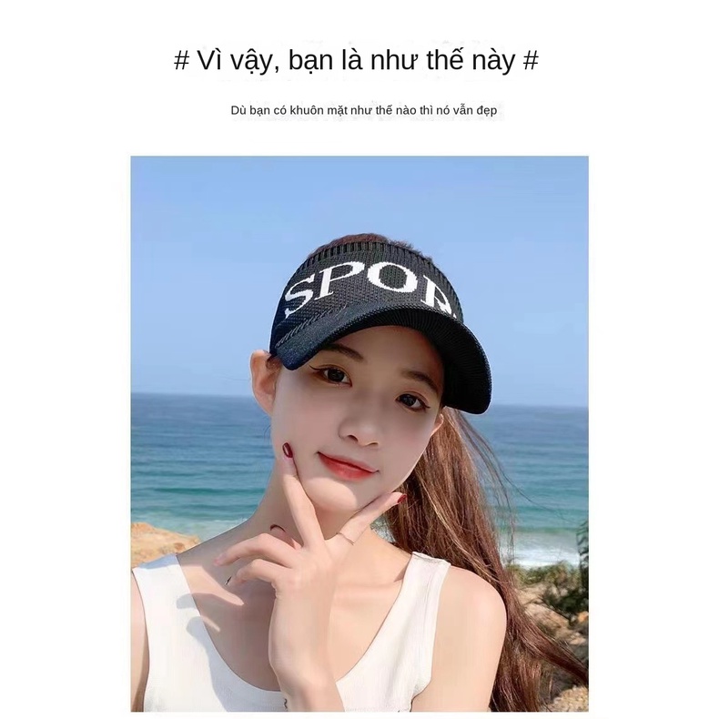 Nón Lưỡi Trai Hở Chóp Chống Tia Cực Tím Thời Trang Mùa Hè Phong Cách Hàn Quốc Cho Nữ